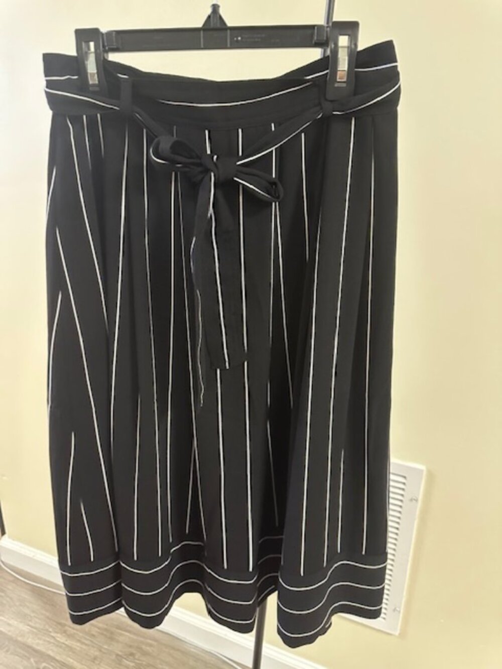 a-line striped skirt